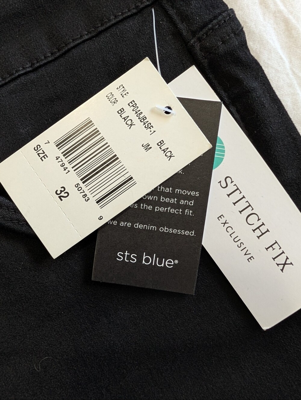 STS Blue Tayah Emma Mid Rise Black Skinny Jeans NWT Stitch Fix Size 14 / 32 - Picture 5 of 6